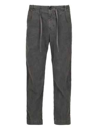 Hannes Roether drawstring pleated trousers - Grey