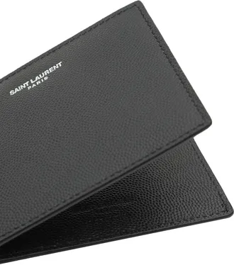 Saint Laurent Mens Wallet Black Calfskin Calf Leather