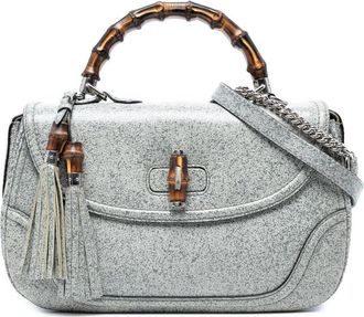 Gucci Pre-owned Gucci Large Speckled Leather New Bamboo Top Handle Bag Ladies TXIOG687PMRQSX6G