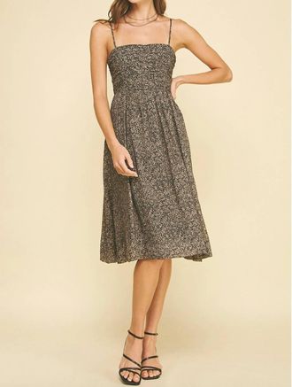 Pinch Design Print Midi Dress In Leopard