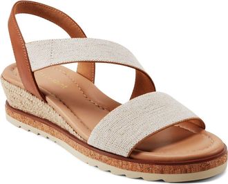 Easy Spirit Sabina Wedge Sandal in White at Nordstrom, Size 7.5