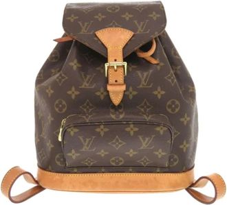 Louis Vuitton Tweedehands Canvas Louis Vuitton tassen - Dames - Vintage Rugzakken - Bruin - ONE Size - Vintage