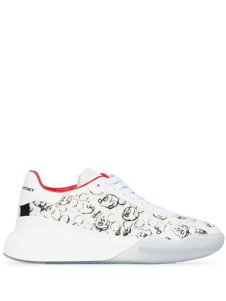Stella McCartney Mickey Mouse sneakers met print - Wit