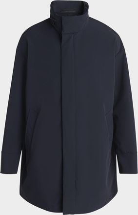 Giorgio Armani Men & apos;s Nylon Stretch Caban Coat