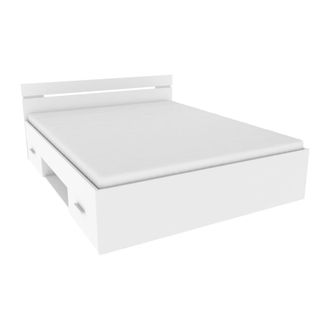 Calicosy Cama 160x200 cm 2 cajones y 1 nicho l164,5 cm - Blanco