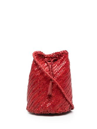 Dragon Diffusion Pompom Double Jump bucket bag - Red