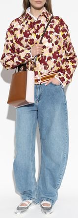 Marni Silk Jacket With Floral Motif, Womens, Multicolour