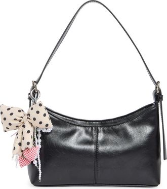 Madden Girl Crinkle Faux Leather Shoulder Bag in Black/Black at Nordstrom Rack