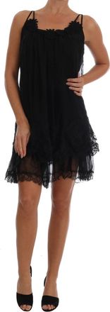 Dolce & Gabbana Womens Mini Dress Sleeveless Black Silk - Size X-Small