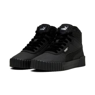 Puma Sneaker PUMA CARINA 3.0 MID WTR, Damen, Gr. 37,5, schwarz (puma schwarz, puma silber), Synthetik, unifarben, Schuhe Sneaker