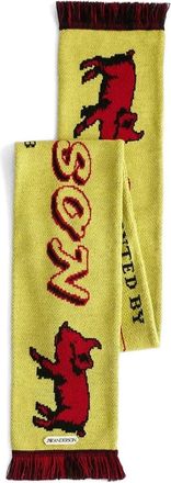 J.W.Anderson Football sjaal met franje - Geel