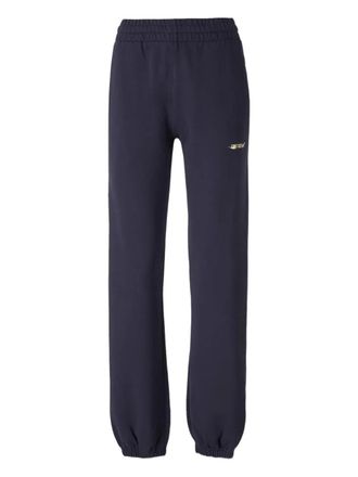 Off-white elastic-waistband track pants - women - Cotton - S - Blue