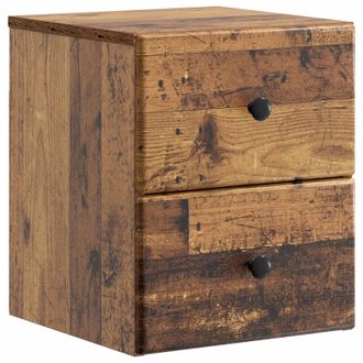 vidaXL Mesita De Noche De Pared Madera Envejecida 34,5 X 33 X 40 Cm Vidaxl