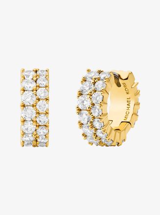 Michael Kors Double Pav&eacute; Huggie Earrings
