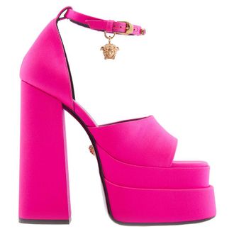 Versace Medusa Aevitas Platform Sandals, Brand Size 35 ( US Size 5 )