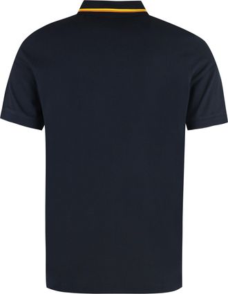 K-Way Mens Jud Cotton-Piqu&eacute; Polo Shirt Blue T-shirts And Polos