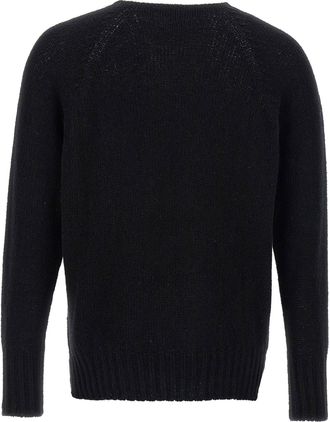 Maryya Boucl&eacute; Cotton Blend Sweater - Black