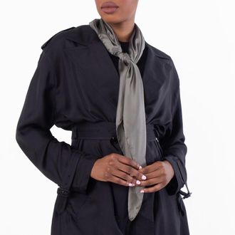 Saint Laurent Womens Cassandra Square Scarf Silk