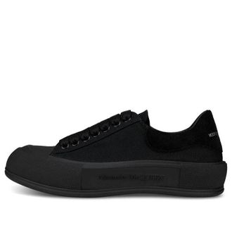 Alexander McQueen Deck Skate Plimsoll Lace Up Triple Black 654594W4MV71000