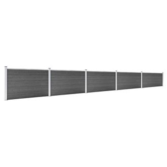 Berkfield Home Fence Panel Set WPC 872x105 cm Black