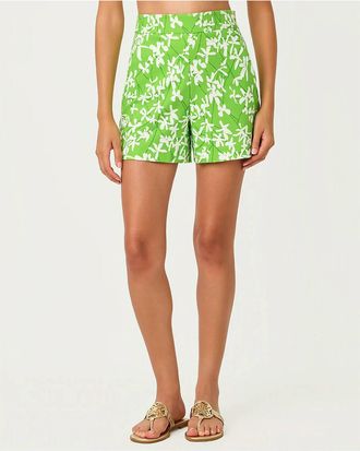 Lilly Pulitzer Sarissa Stretch Short In Crocodile Green Liza