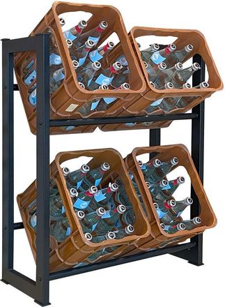 Quick-Star Quick-star - Getr&auml;nkekistenregal 71x30x90cm F&uuml;r 4 K&auml;sten Getr&auml;nkekistenhalter Standregal