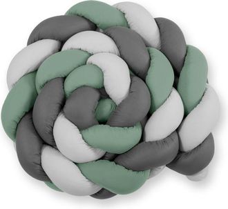OEM Protector De Cuna Trenzado Xxl - Gris Salvia-antracita