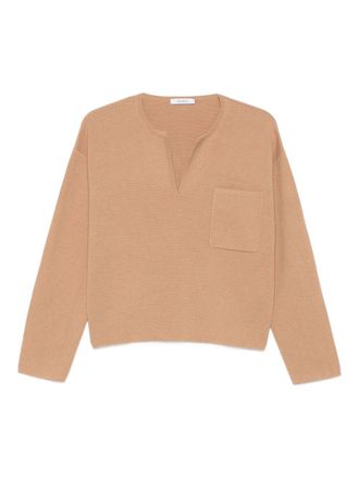 Max Mara Pullover mit V-Ausschnitt aus Kaschmirwolle