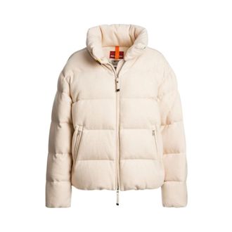 Parajumpers Pia Short Donsjack - Dames - Jassen - Beige - Maat: L Zijde
