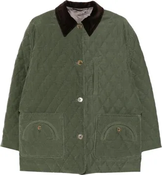Blaz&eacute; Milano Quilted Corduroy-collar Jacket