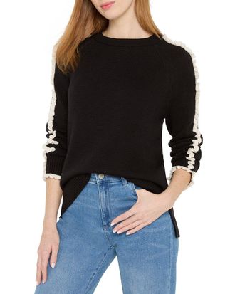 Nic+Zoe Nic+Zoe Petite Ruffled Down Sweater