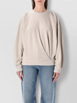 Isabel Marant cotton draped crewneck sweatshirt