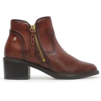 Pikolinos Bacarot Leather Womens Ankle Boots - Cognac - Size:UK 5-5.5