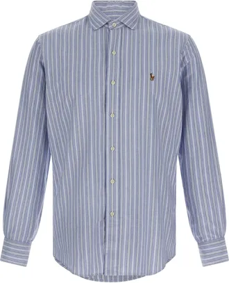Polo Ralph Lauren Striped Shirt Camicie Celeste-Uomo
