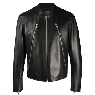 Maison Margiela Mock Neck Leather Jacket