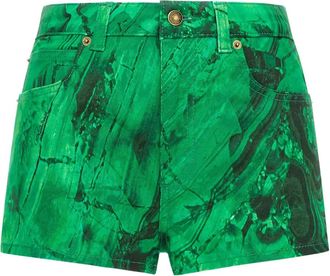 Roberto Cavalli Bermuda con stampa astratta - Verde