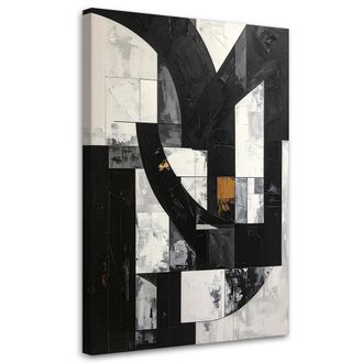Feeby Impresi&oacute;n De Imagen, Formas Geom&eacute;tricas Abstracci&oacute;n Blanco Y Negro, 80x120