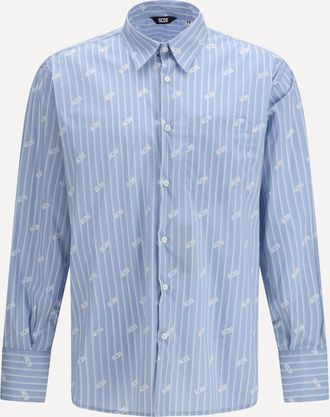 GCDS Pinstripe Logo Shirt Male UNI