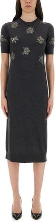 Fendi Wool Dress With Embroidery-Donna
