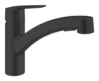 GROHE Start Grifo De Cocina Negro Mate Con Spray Retr&aacute;ctil