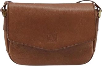 Burberry Pre-owned Cross Body Bags, female, Brown, Size: ONE SIZE Pre-owned Flap shoulder bag