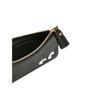 Anya Hindmarch EYEs-Motif Leather Card Case - Black