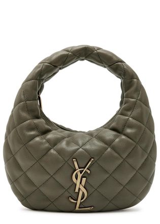 Saint Laurent Icare Mini Quilted Leather top Handle bag - Khaki - One Size