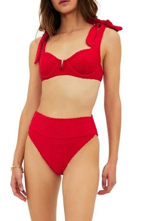 Beach Riot Blair Underwire Bikini Top in Red Terry at Nordstrom Rack, Size Large