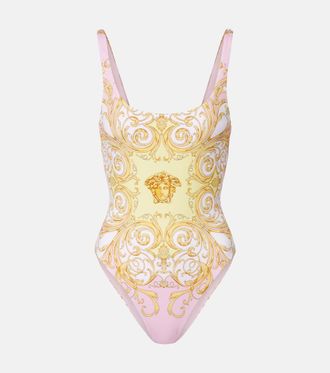 Versace Spring Barocco open-back swimsuit