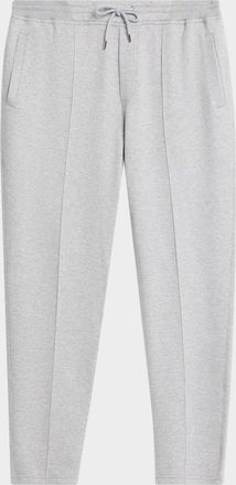 Brunello Cucinelli Mens French Terry Double Cloth Pintuck Pleated Trousers