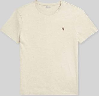 Polo Ralph Lauren Regular Fit T-Shirt aus reiner Baumwolle in Beige Melange, Gr&ouml;&szlig;e XXL
