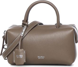 Max Mara Leather Satchel Bag With Logo