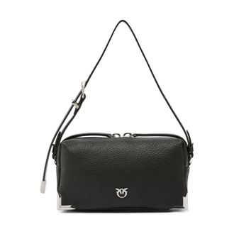 Pinko Triptych Bowling Crossbody Tas - Dames - Schoudertassen - Zwart - ONE Size - Nylon - Tassen