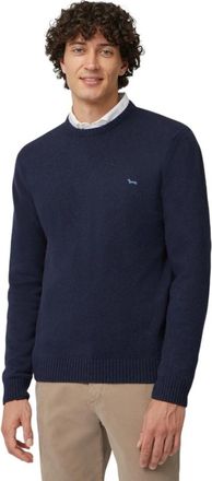 Harmont & Blaine Ronde Hals Trui - Heren - Ronde hals truien - Blauw - XL - Truien & Vesten